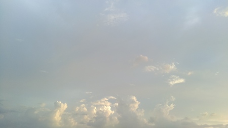 cloudy sky with sunsetの写真素材