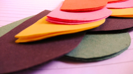 colorful Paper art  and craft background in craft styleの写真素材