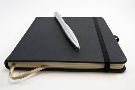 Closed book for sketches and mechanical pencilの写真素材