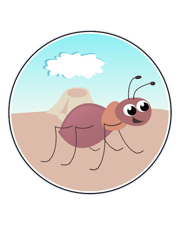 Funny Ant - funny illustrationのイラスト素材