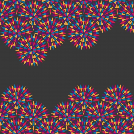 Abstract Invitation Card with Violet Pink Round Elements. Vector Illustrationのイラスト素材