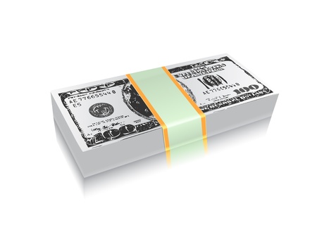 Dollar Bill Stack Icon. Vector Illustrationのイラスト素材