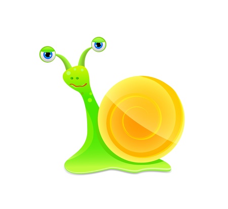 snail icon isolated on white backgroundのイラスト素材