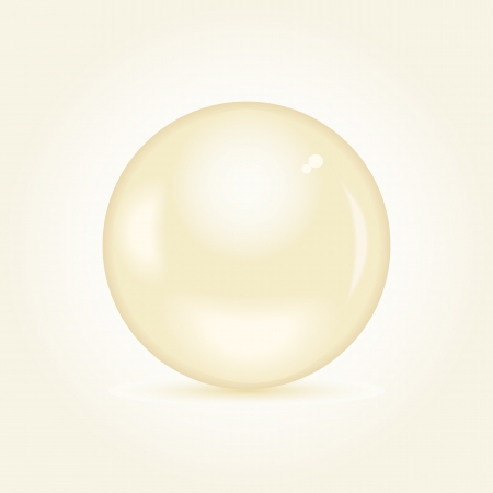 Realistic Brown Pearl Bead on Grey Yellow Background.のイラスト素材