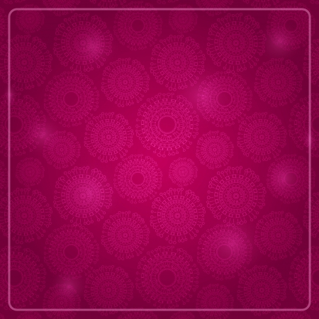 Purple Card with Round Elements and Shiny Dots.のイラスト素材