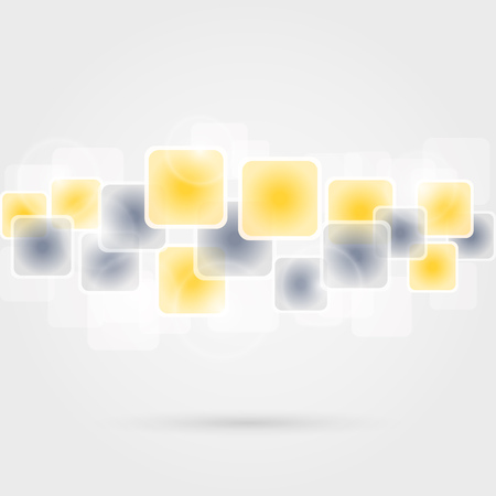 Abstract Card with Square Yellow and Grey Elementsのイラスト素材
