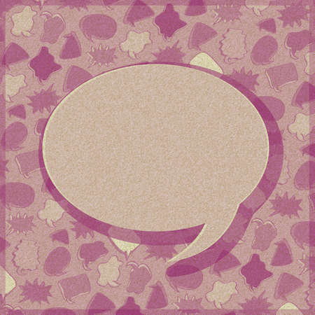 One Toned Speech Sign Bubble Chat Card  Retro Texture