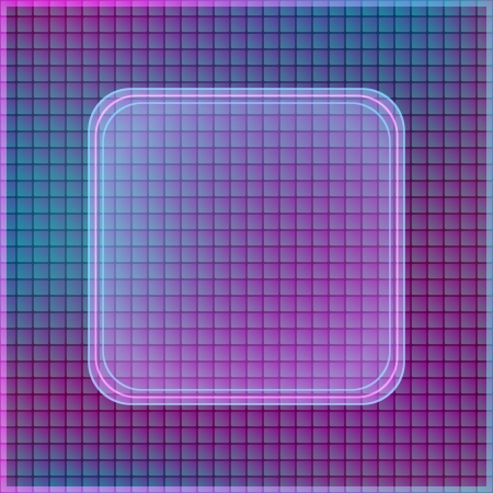 Purple Glowing Card with Square Place for Text in the Middleのイラスト素材