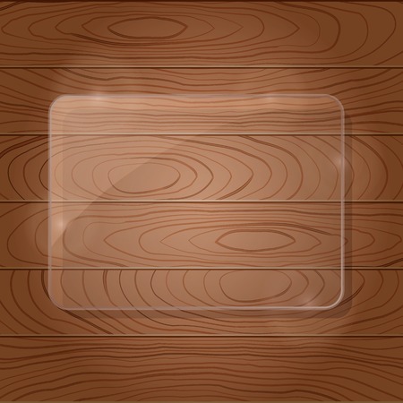 Dark Brown Wooden Texture with Glass Framework. Vector Illustrationのイラスト素材