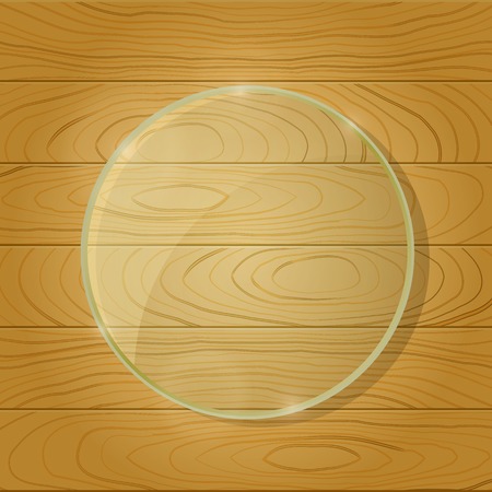 Light Wooden Texture with Round Glass Lens. Vector Illustration with Organic Textのイラスト素材