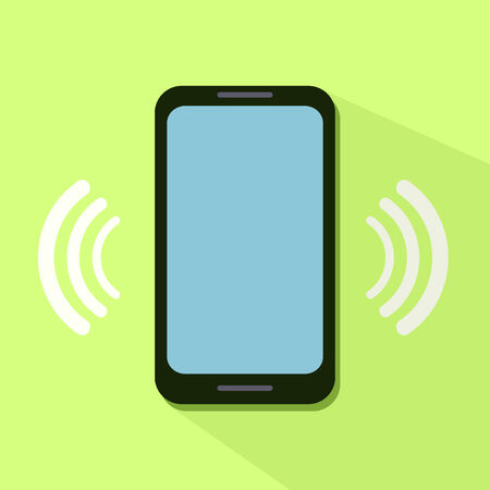 Flat Icon of Ringing Phoneのイラスト素材