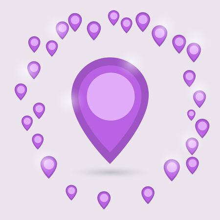 Map Pointer Icon Flat Design. のイラスト素材