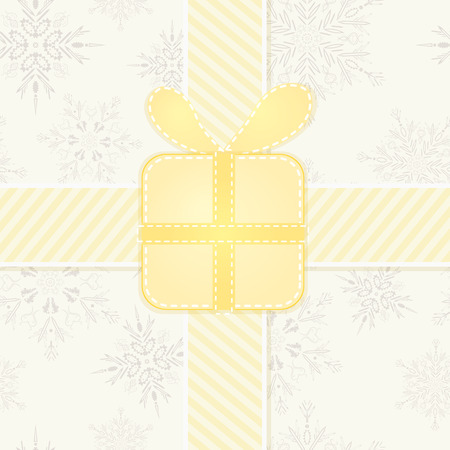 Christmas and New Year Gift Package. Greeting Card Vectorのイラスト素材