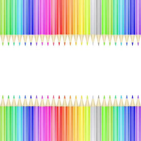 Colorful pencil card. Vector Background.のイラスト素材