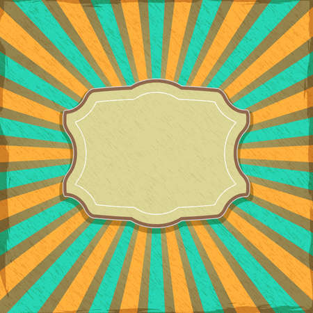 Card with Label in Retro Style. Vector Frame Illustration.のイラスト素材