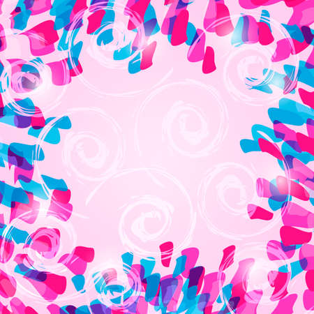 Green Floral Invitation Card with Flowers on Yellow Background. Vector Illustrationのイラスト素材