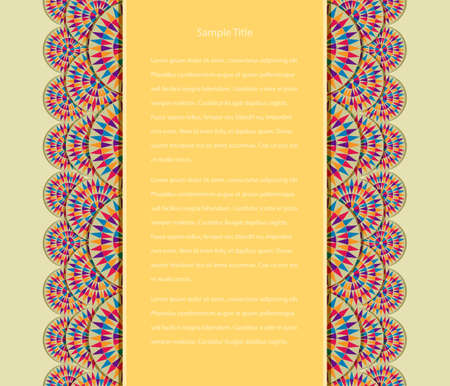 Abstract Colorful Background. Flowers at Stylish Vintage Card. Vector Illustrationのイラスト素材