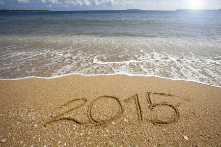 Season 2015 concept on sea sandy beach.の写真素材