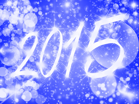 New Year background with shiny stars and beautiful bokeh.の写真素材