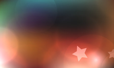 Abstract light golden gradient pink festive bokeh background with glitter sparkle blurred circles, Christmas lights. Beautiful texture.の写真素材