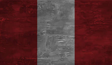 Peru flag with waving texture. Vector background.のイラスト素材