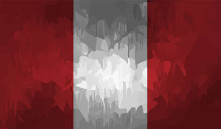 Peru flag with waving texture. Vector background.のイラスト素材