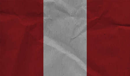 Peru flag with waving texture. Vector background.のイラスト素材