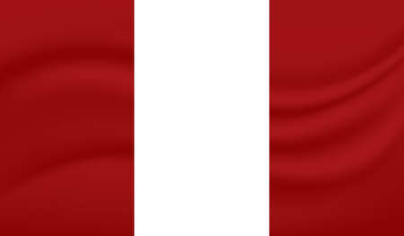 Grunge Peru flag. Peru flag with waving grunge texture.のイラスト素材