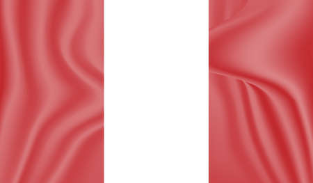 Grunge Peru flag. Peru flag with waving grunge texture.のイラスト素材