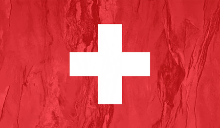 Grunge Vintage Flag of Switzerland. Vector Illustration.のイラスト素材