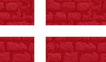 Denmark flag with waving grunge texture. Vector background.のイラスト素材
