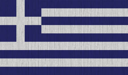 Greece flag with waving grunge texture. Vector background.のイラスト素材