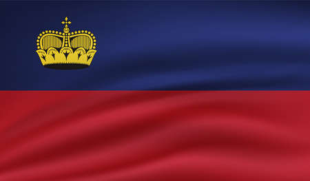 Liechtenstein grunge flag. Vector illustration. Grunge effect can be cleaned easily.のイラスト素材