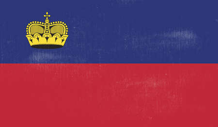 Liechtenstein grunge flag. Vector illustration. Grunge effect can be cleaned easily.のイラスト素材