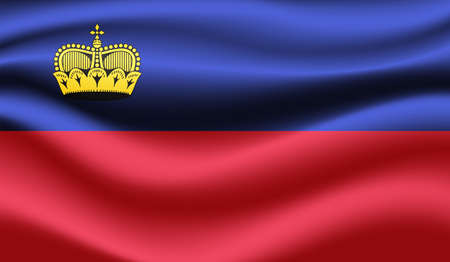 Liechtenstein grunge flag. Vector illustration. Grunge effect can be cleaned easily.のイラスト素材