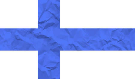 Vector Illustration Cool Grunge And Distressed Flag Of Finlandのイラスト素材