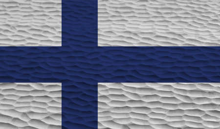 Vector Illustration Cool Grunge And Distressed Flag Of Finlandのイラスト素材