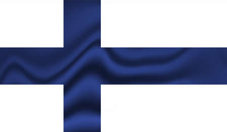 Vector Illustration Cool Grunge And Distressed Flag Of Finlandのイラスト素材