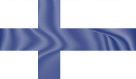 Vector Illustration Cool Grunge And Distressed Flag Of Finlandのイラスト素材