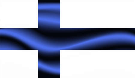 Vector Illustration Cool Grunge And Distressed Flag Of Finlandのイラスト素材