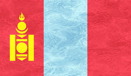 Mongolia grunge flag vector illustration.のイラスト素材