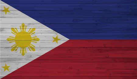 Philippines flag with waving grunge texture. Vector background.のイラスト素材