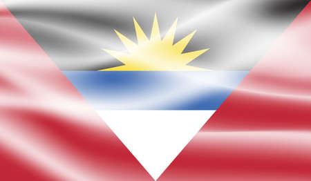 Grunge texture Antigua and Barbuda country flag national symbol. Scratched conceptのイラスト素材