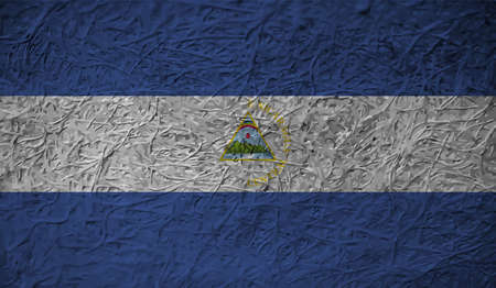 Grunge Nicaragua flag. Vector background.のイラスト素材