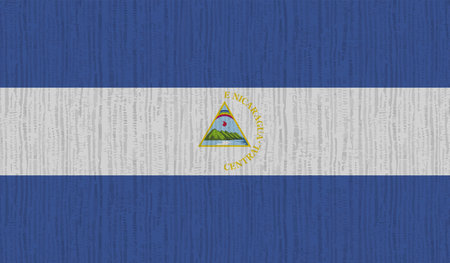 Grunge Nicaragua flag. Vector background.のイラスト素材