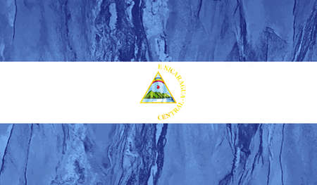 Grunge Nicaragua flag. Vector background.のイラスト素材
