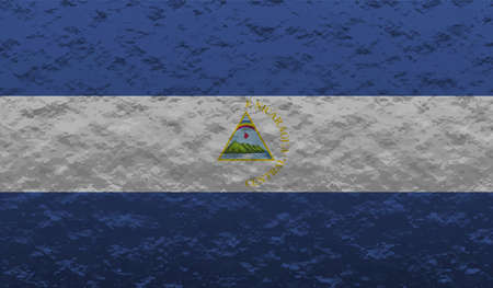 Grunge Nicaragua flag. Vector background.のイラスト素材
