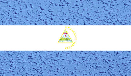 Grunge Nicaragua flag. Vector background.のイラスト素材