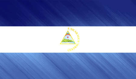 Grunge Nicaragua flag. Vector background.のイラスト素材