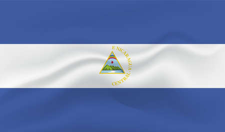 Grunge Nicaragua flag. Vector background.のイラスト素材